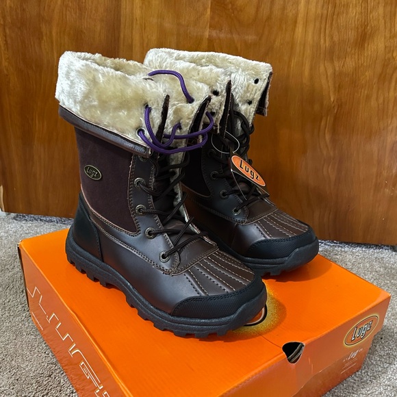 Lugz Tambora Red-Brown/Black Winter Boots Women’s 7 Water Resistant NWT - Picture 1 of 5